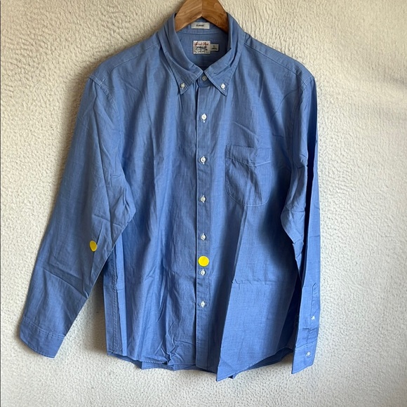 J. Crew Secret Wash‎ cotton poplin shirt Large Blue - Picture 4 of 12
